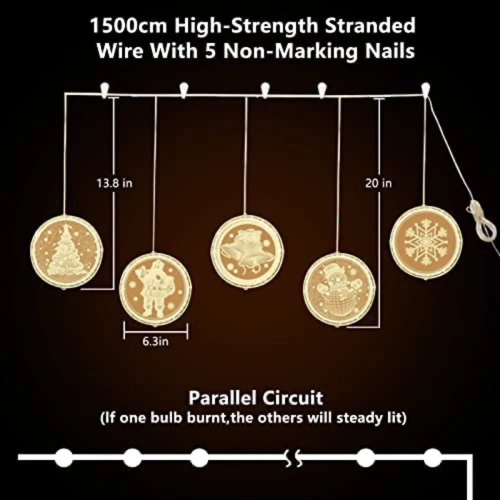 LED Christmas String Fairy Lights Round Outdoor Indoor Tree Home Party Decor
